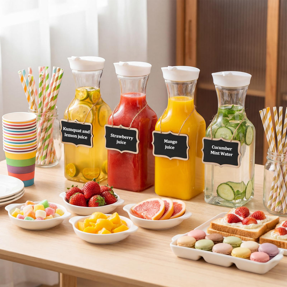 Jucoan BPA-free lightweight plastic carafe, durable for outdoor use.