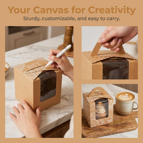 Jucoan blank-surface box invites decorating with pens and stickers.