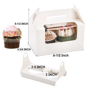 Jucoan insert for cupcake box holds standard cupcakes securely.