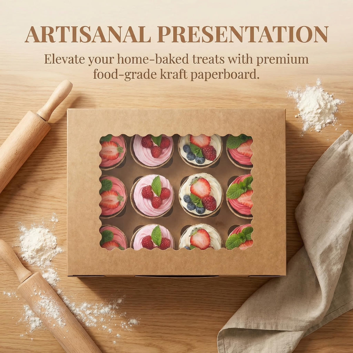 Jucoan cupcake boxes for parties and events keep desserts organized and portable.