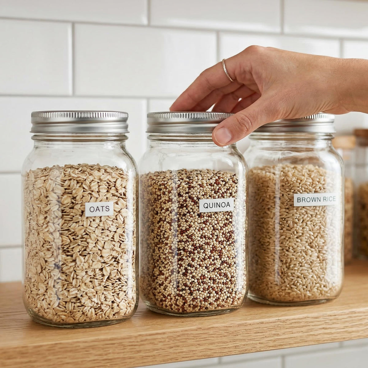 Jucoan square jars suitable for pickling, fermentation, and sauces