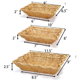 Jucoan nesting storage baskets saving space when stored away.