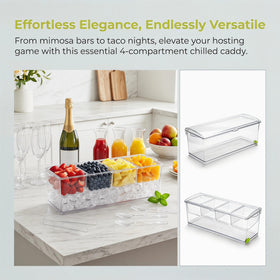 Jucoan six forks and two tongs included for easy serving