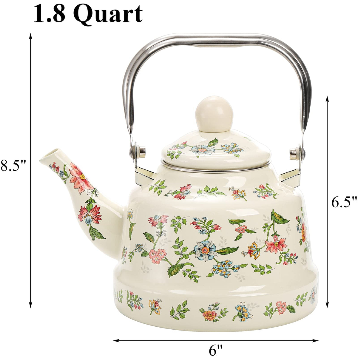 Jucoan stovetop kettle showing removable infuser for versatile tea brewing.