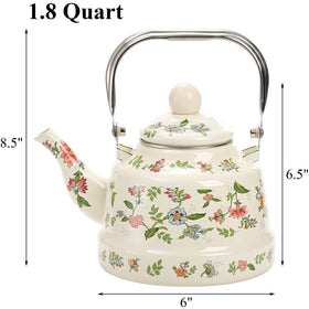 Jucoan stovetop kettle showing removable infuser for versatile tea brewing.