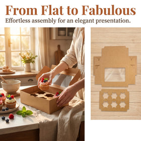Jucoan take-away bakery box ideal for bakeries and cafes.