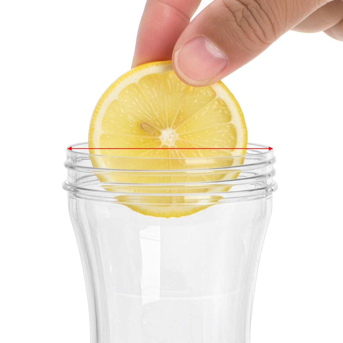 Jucoan wide-mouth, narrow-neck carafe simplifies filling with ice and fruit.