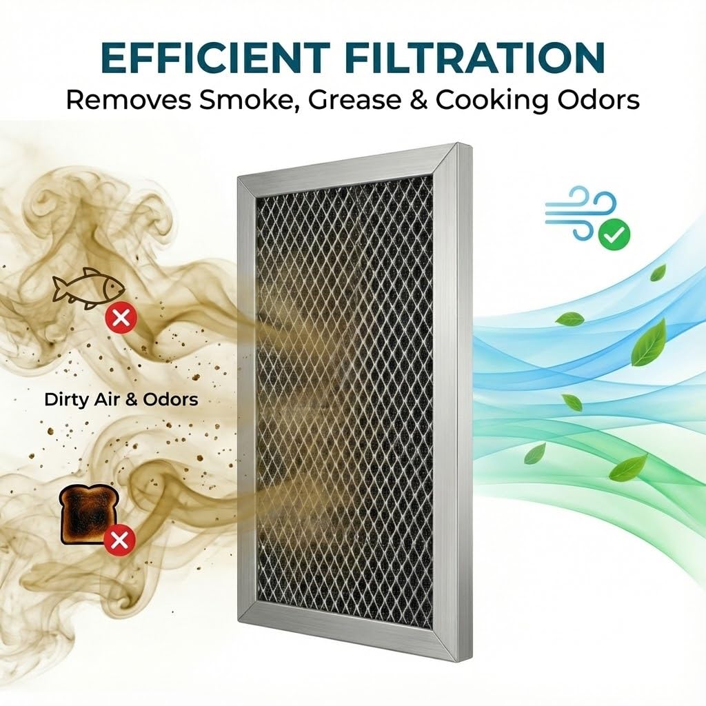 JUDAOLE compatible GE charcoal filter image highlights strong odor absorption