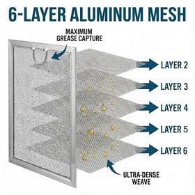 JUDAOLE GE microwave grease filter 2-pack back view, designed for quick replacement