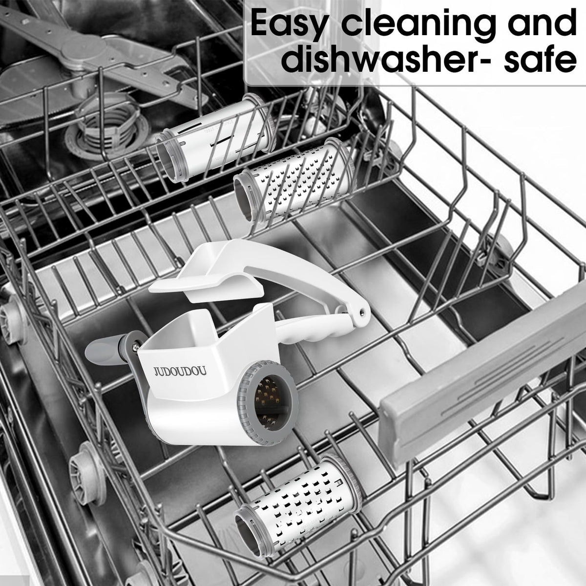JUDOUDOU cheese grater dishwasher-safe build for easy cleanup after cooking.
