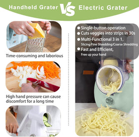 JueRum cheese grater large feed tube speeds loading