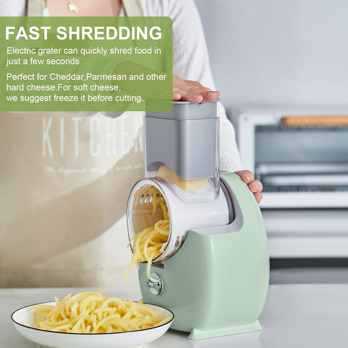 JueRum grater coarse shredder for thicker cheese chunks