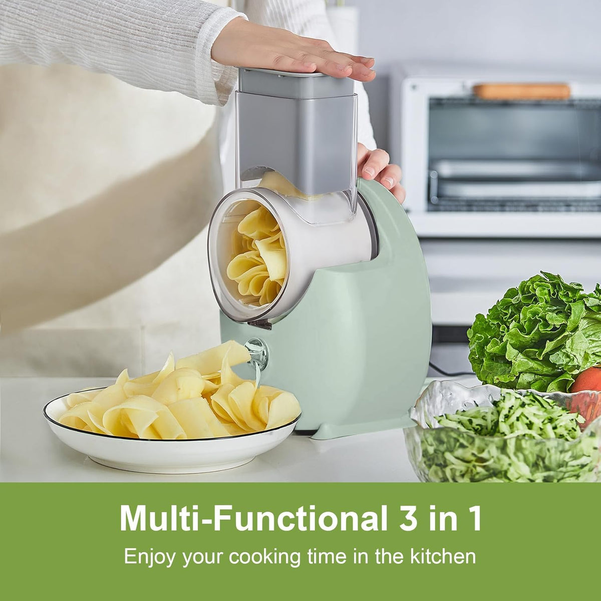 JueRum grater slicing blade for thin salad-ready slices