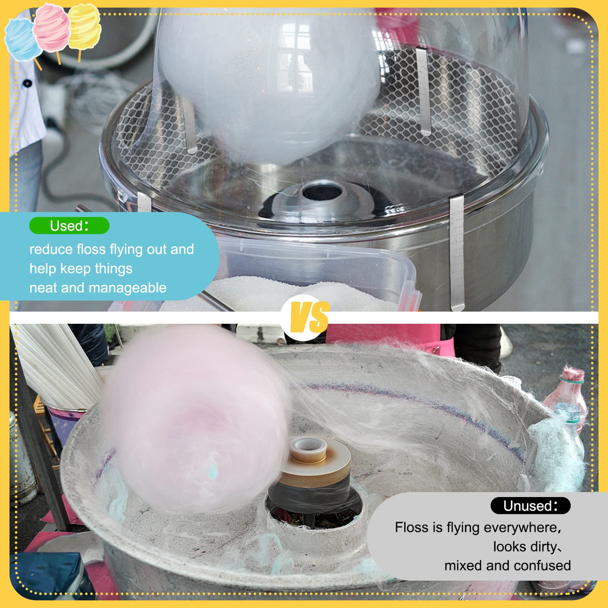 Assembled Juexica cotton candy kit ready for setup.