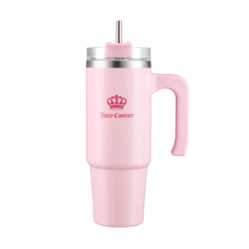Juicy Couture Travel Style bottle lid close-up showing secure lid for on the go hydration.