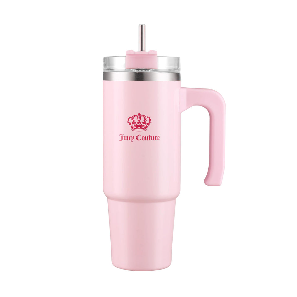 Juicy Couture Travel Style bottle lid close-up showing secure lid for on the go hydration.