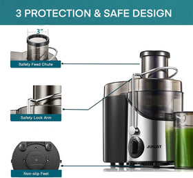 Juilist juicer compact countertop design saves space in small kitchens.