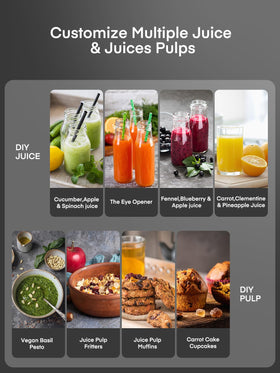 Juilist dishwasher-safe accessories simplify post-juice cleanup.