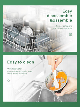 Juilist juicer safety arm and indicators for secure use