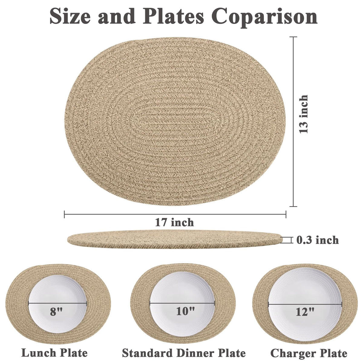 Jukercici boho cotton rope placemats add rustic charm to farmhouse dining.