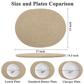 Jukercici boho cotton rope placemats add rustic charm to farmhouse dining.