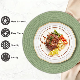 Jukercici round placemats 13 inches provide non-slip protection for everyday dining.