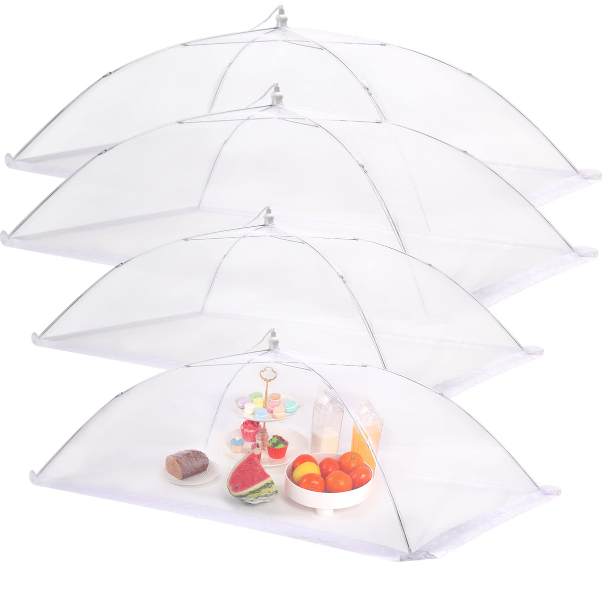 JULBEAR large 40x24 mesh food cover open on table protecting dishes from pests