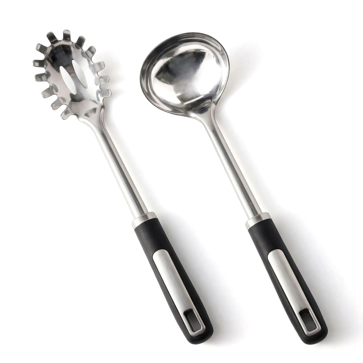 Julipro stainless steel ladle for soup serving with durable, rust-resistant design.