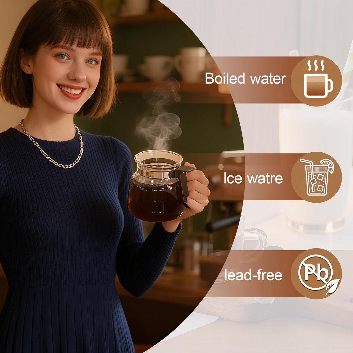 Julyxi wide-mouth mug for easy filling and effortless cleaning
