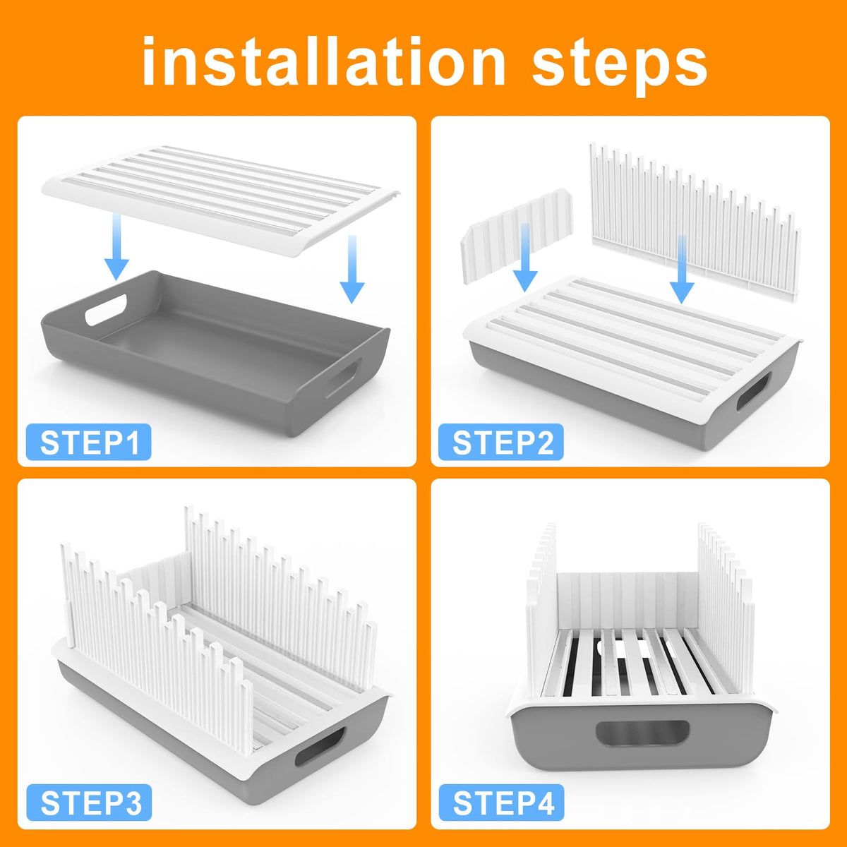 Slicer opened for easy cleaning and compact storage