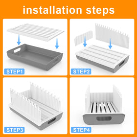 Slicer opened for easy cleaning and compact storage
