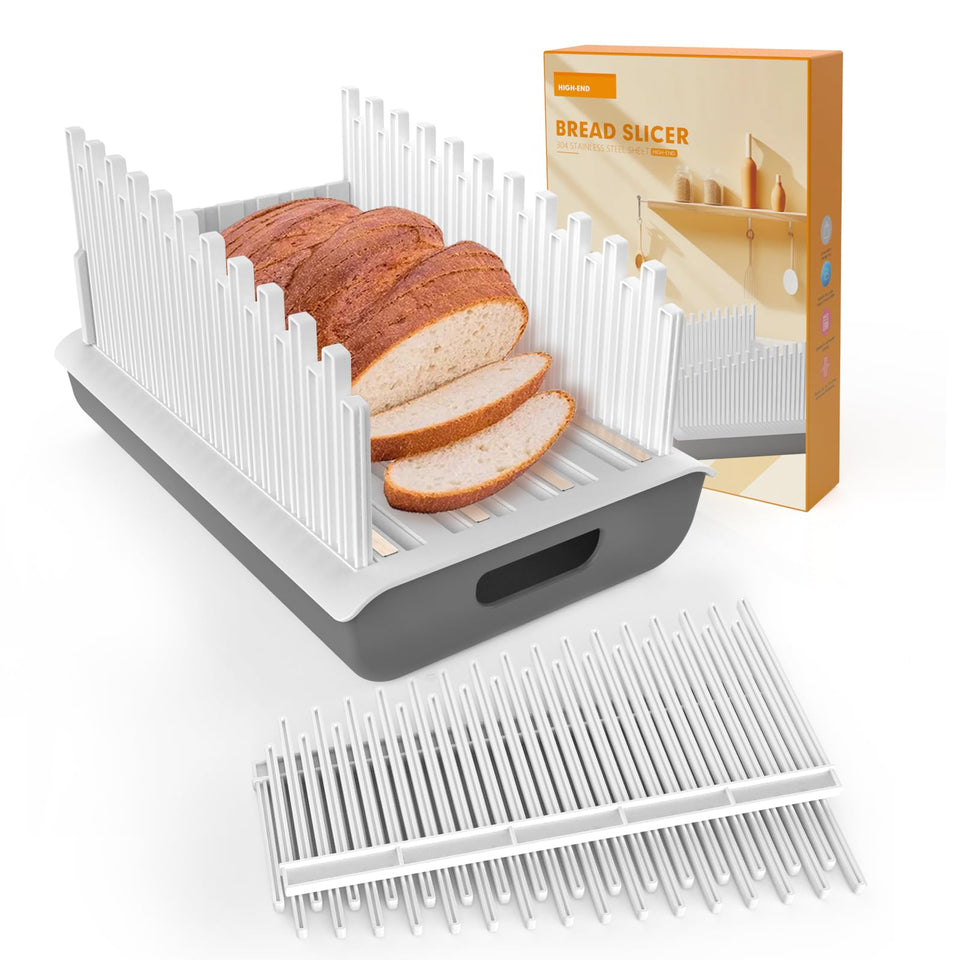JUMEIHUI bread slicer showing thickness adjustment for precise slices