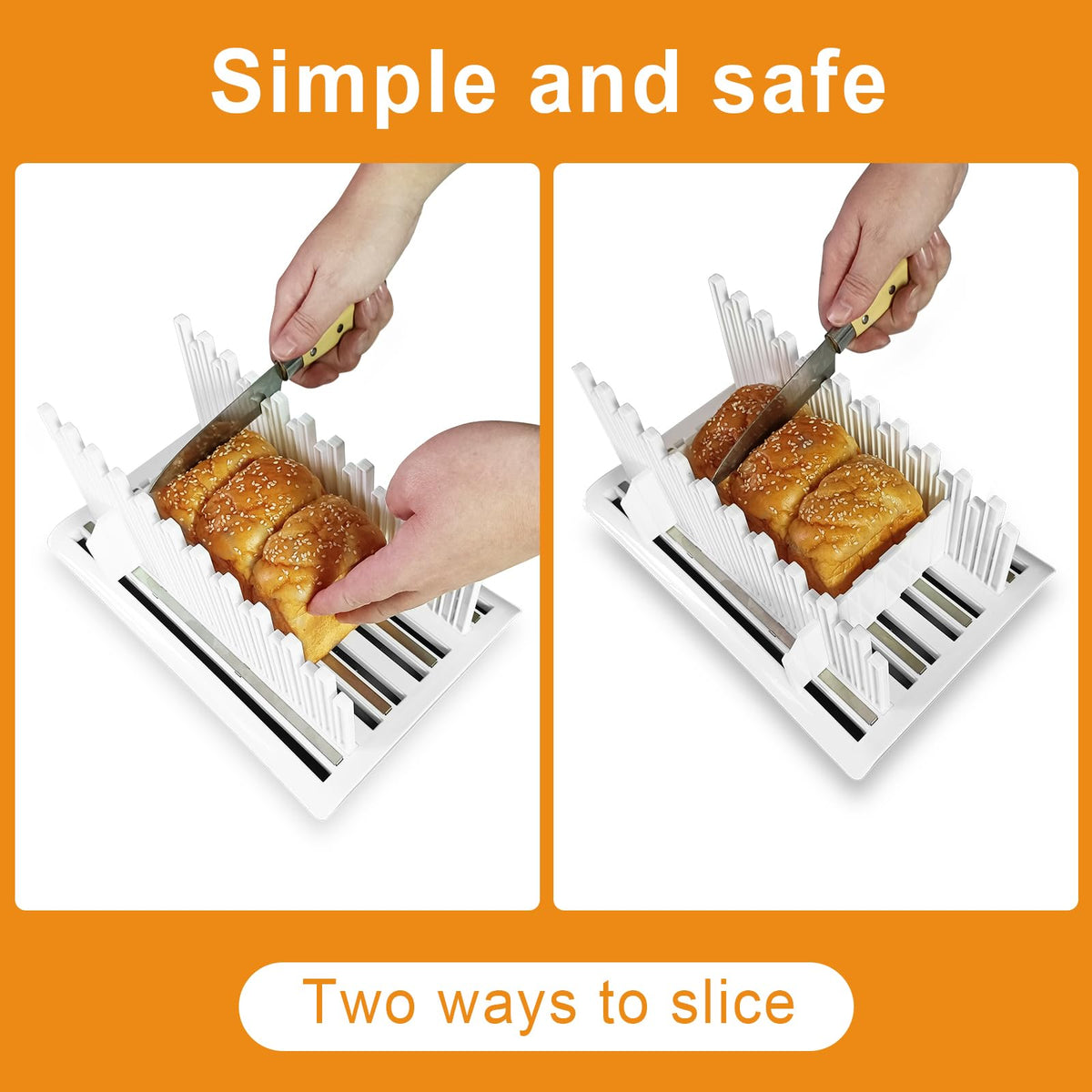Bread slicer width range demonstrates adjustable loaf handling