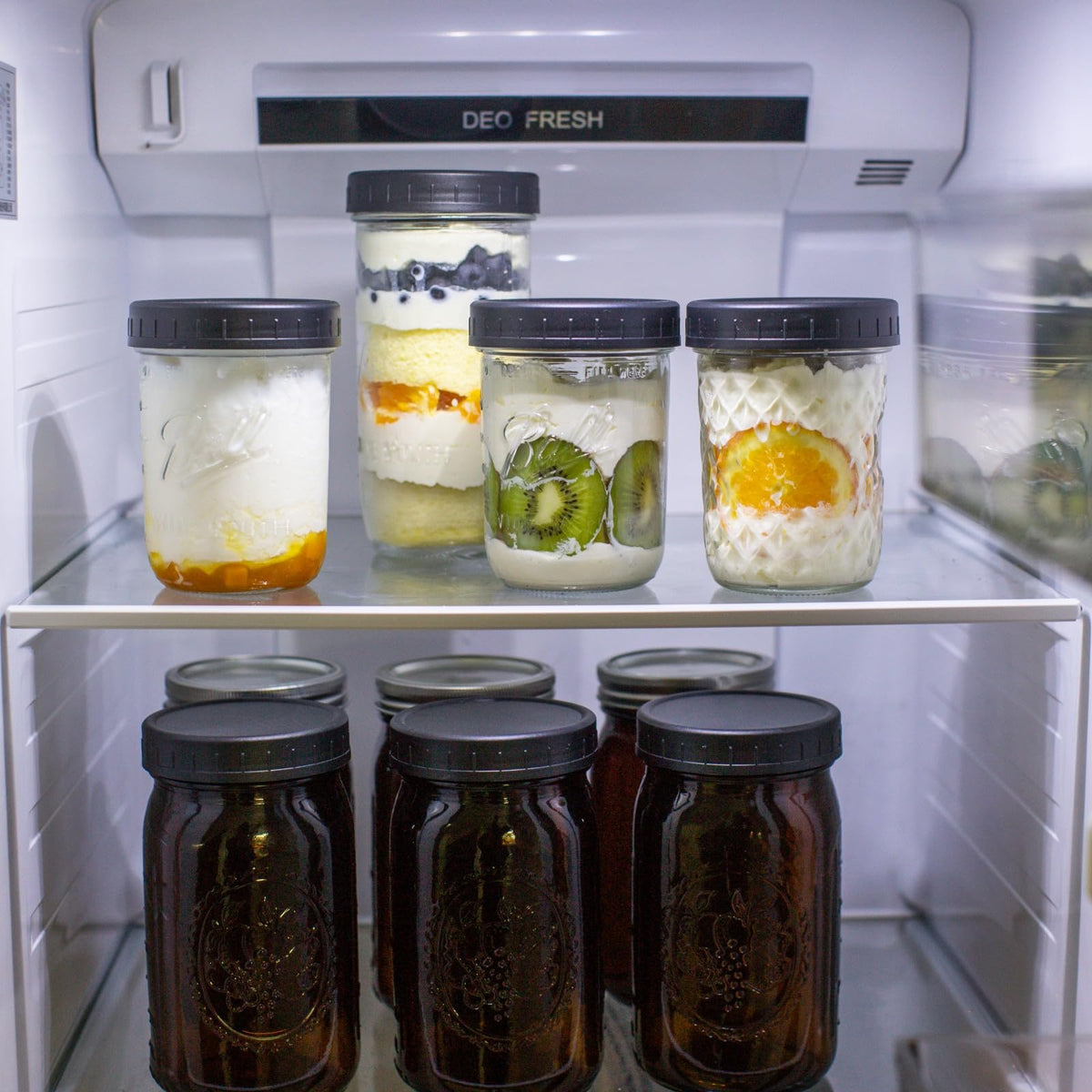 Kitchen and travel-friendly Jumterlee lids for Ball and Kerr jars.
