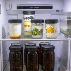 Kitchen and travel-friendly Jumterlee lids for Ball and Kerr jars.