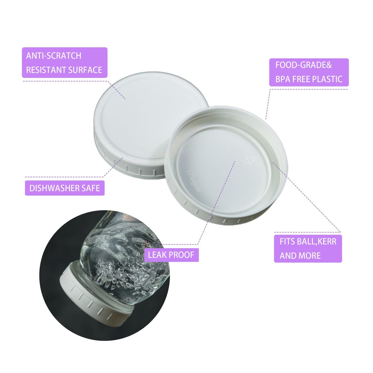 Jumterlee mason jar lids and bands provide quick seal versatility for canning.