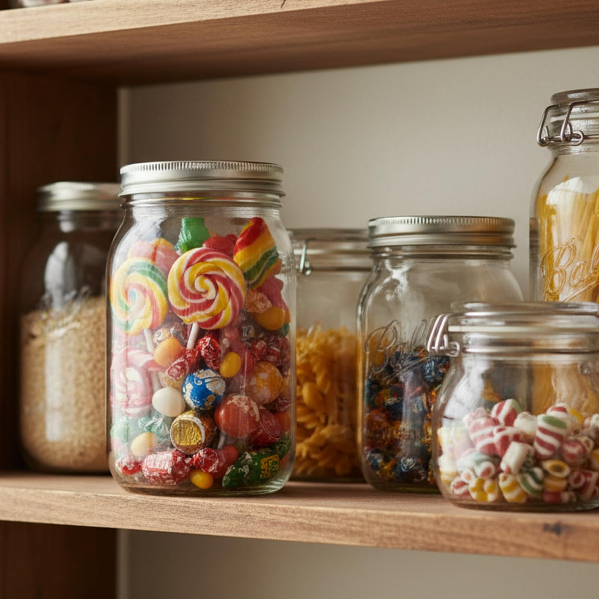 Jumterlee 32 oz jars ideal for overnight oats, snacks, and dry storage.