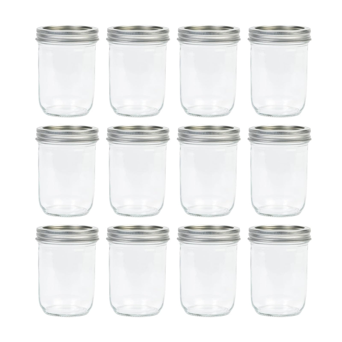 Jumterlee wide-mouth 16oz jar open for easy filling and cleaning.