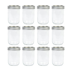 Jumterlee wide-mouth 16oz jar open for easy filling and cleaning.