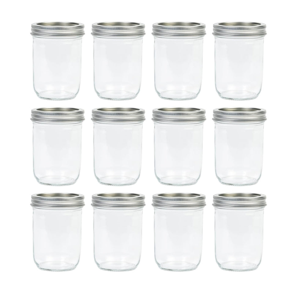 Jumterlee wide-mouth 16oz jar open for easy filling and cleaning.