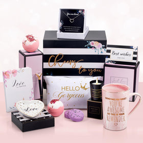 Jumway birthday gift basket with 11 items for a thoughtful celebration.