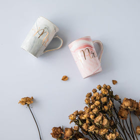 Jumway marble ceramic design mug blends style and practicality