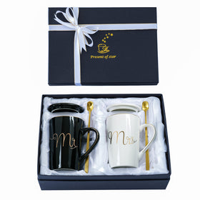 Jumway Mr mug 14oz black for couples, ideal as a morning ritual