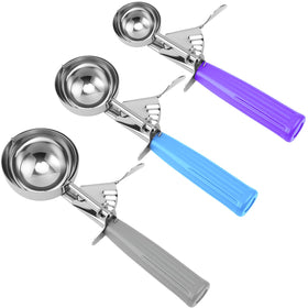 JUNADAEL J four-ounce ice cream scoop in action for smooth serving