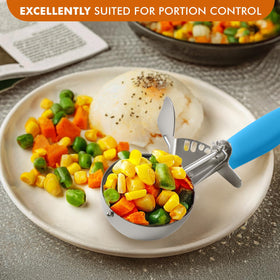 JUNADAEL J nine-inch-length scoop for easy reach into tall containers.