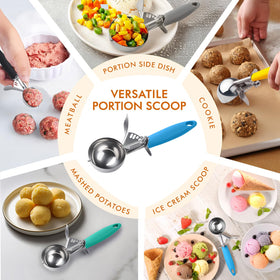 JUNADAEL J versatile scoop for cookie dough, meatballs, muffins and more.
