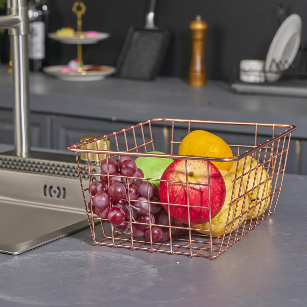 JUNCHU CHERRY durable matte-finish wire basket for everyday use