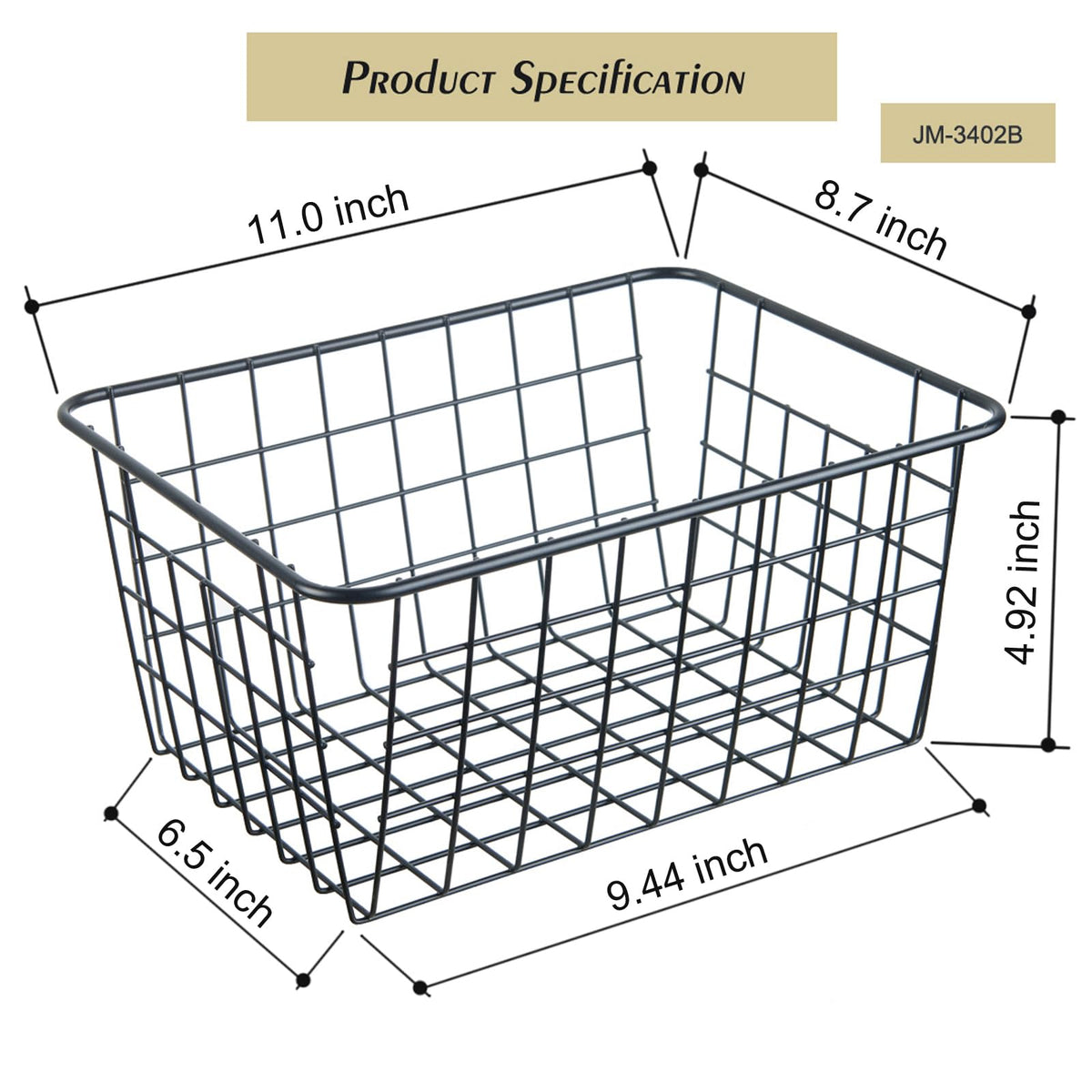 JUNCHU CHERRY stackable basket with handle saves space and enhances reach.