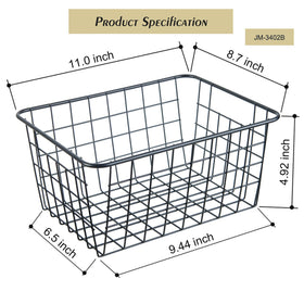 JUNCHU CHERRY stackable basket with handle saves space and enhances reach.