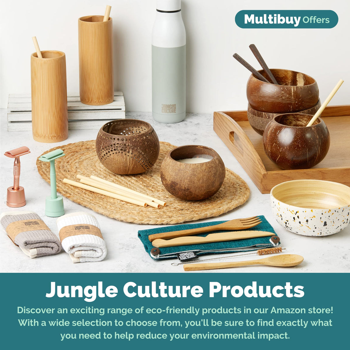 Social media ready arrangement with Jungle Culture bowls